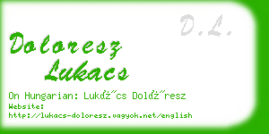 doloresz lukacs business card